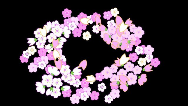 学校の入学式や卒業式のイメージ動画です。桜が祝福しています。