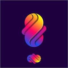 Modern Infinity Gradient Color Logo Template