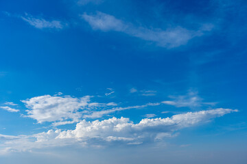 Beautiful white clouds floating on the blue sky