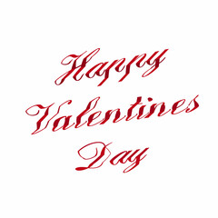 Happy Valentines Day 3D cubes font style vector illustration. Red elegant poster calligraphy text words Happy Valentine``s Day. Holiday abc typography font phrase to sign, space. Decoration letters.