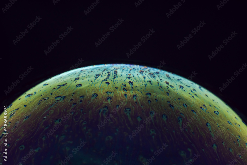 Fototapete Soap Bubble Ball abstract background texture semicircle.  Beautiful background pattern texture for designModel of Space or planets universe cosmic.