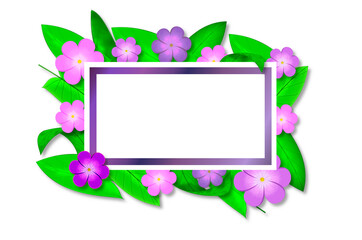 beautiful floral background with lilac flowers and on a light background