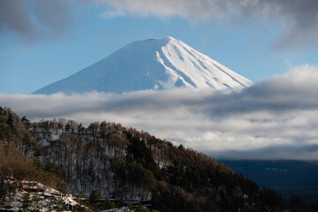 Mount Fuji Peak in Winter