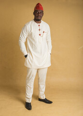 Yoruba Culturally Dressed Business Man With Hands in his Pocket