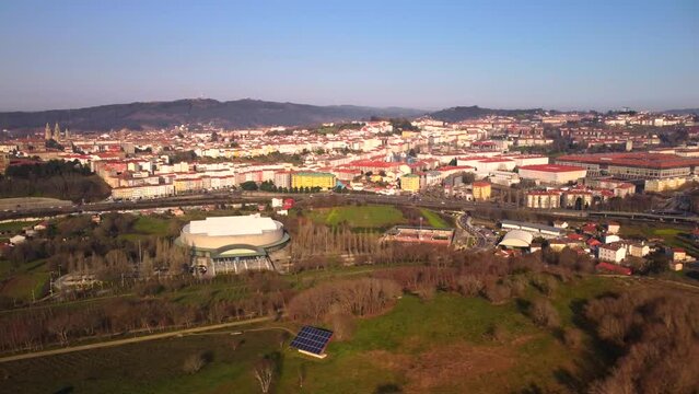Santiago de Compostela aerial views from city of cuture