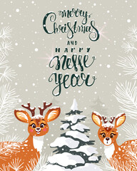 cute deer amazing winter