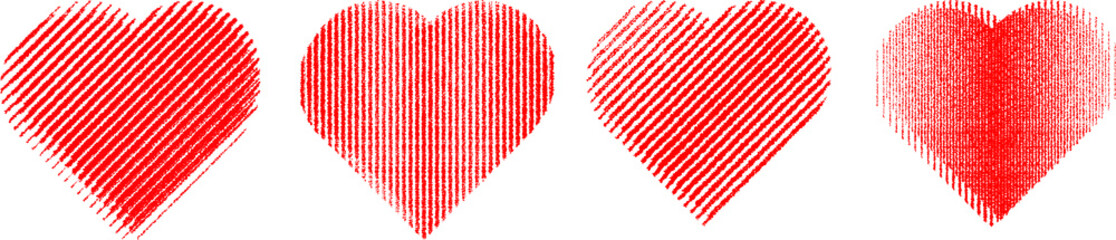 Vector heart Linear. love shape for your design . Valentines day sign with lines .