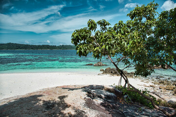 Seascape view of the beautiful Andaman sea around Koh Lipe island