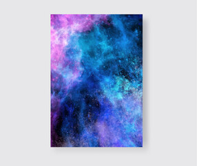 Space Abstract Galaxy art Banner. Vector design.