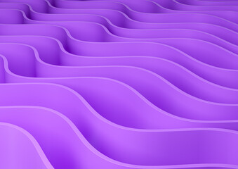 Purple lines. Waves of curve shape. Concept of modern art