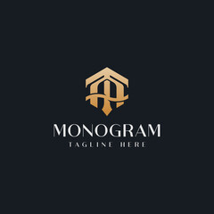 Initial TA AT T A Monogram Logo Template. Initial Based Letter Icon Logo