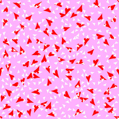 Vector seamless love symbol pattern, with stylish hearts