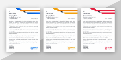 modern, minimal, creative, unique, stylish, business Stationery Letterhead design template