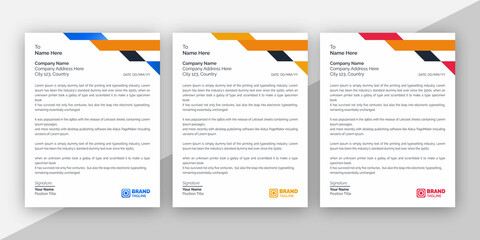 modern, minimal, creative, unique, stylish, business Stationery Letterhead design template