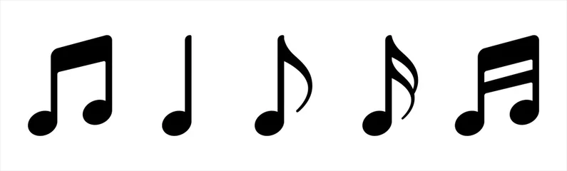 Foto op Canvas Music notes icon set, Music notes symbol, vector illustration © Evolvect