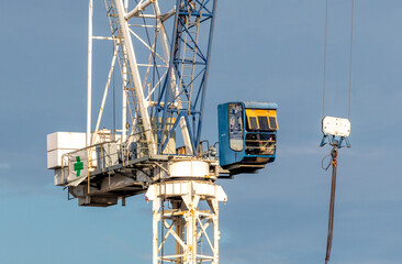 Construction crane on a job site