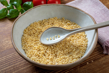 pasta alfabeto grezza