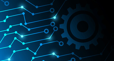 Abstract futuristic technology connection digital data background EP.29