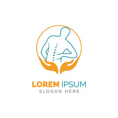Obraz premium Chiropractic symbol vector icon design illustration template