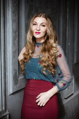 Fototapeta premium portrait of a young woman with long hair