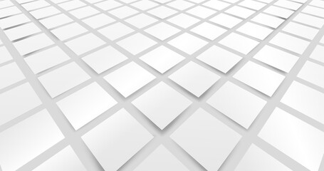 Abstract white perspective square grid with Futuristic technology digital hi tech concept background