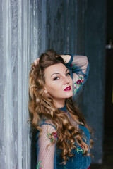 Fototapeta premium portrait of a young woman with long hair