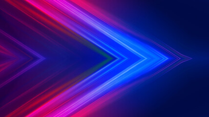 Abstract blurred futuristic background. Bright ultraviolet glow, neon lines, shapes