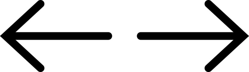 Linear Arrow icon. Arrow vector collection. Black directional arrow flat style isolated on white background. Vector illustration. Modern simple arrows.