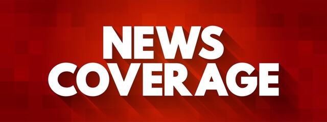 News coverage text quote, concept background