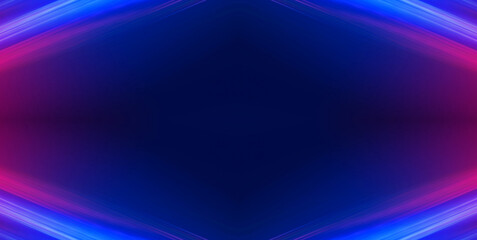 Abstract blurred futuristic background. Bright ultraviolet glow,