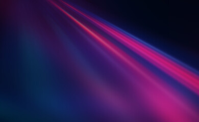Dark abstract background with neon lines, waves, glow. Empty gradient futuristic banner
