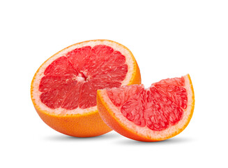 Naklejka na ściany i meble Grapefruit on white background