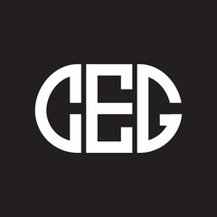 CEG letter logo design on black background. CEG creative initials letter logo concept. CEG letter design.