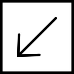 Linear Arrow icon. Arrow vector collection. Black directional arrow flat style isolated on white background. Vector illustration. Modern simple arrows.