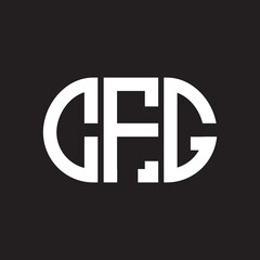 CFG letter logo design on black background. CFG creative initials letter logo concept. CFG letter design.