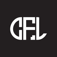 Fototapeta premium CFL letter logo design on black background. CFL creative initials letter logo concept. CFL letter design.
