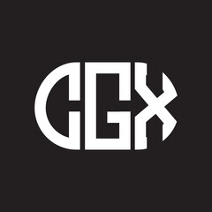 Fototapeta premium CGX letter logo design on black background. CGX creative initials letter logo concept. CGX letter design.