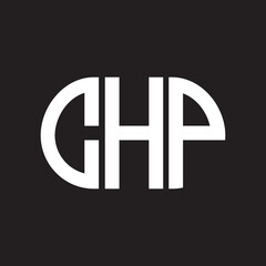 CHP letter logo design on black background. CHP creative initials letter logo concept. CHP letter design.