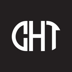 CHT letter logo design on black background. CHT creative initials letter logo concept. CHT letter design.