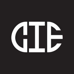 CIE letter logo design on black background. CIE creative initials letter logo concept. CIE letter design.