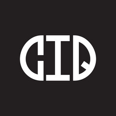 CIQ letter logo design on black background. CIQ creative initials letter logo concept. CIQ letter design.