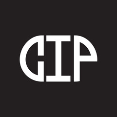 CIP letter logo design on black background. CIP creative initials letter logo concept. CIP letter design.