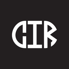CIR letter logo design on black background. CIR creative initials letter logo concept. CIR letter design.