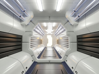 futuristic tunnel white plastic