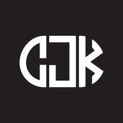 CJK letter logo design on black background. CJK creative initials letter logo concept. CJK letter design.
