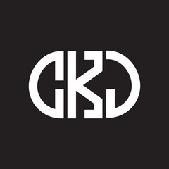 CKJ letter logo design on black background. CKJ creative initials letter logo concept. CKJ letter design.