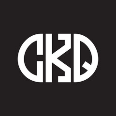 CKQ letter logo design on black background. CKQ creative initials letter logo concept. CKQ letter design.