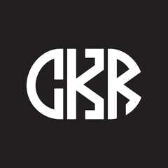 CKR letter logo design on black background. CKR creative initials letter logo concept. CKR letter design.