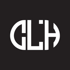 CLH letter logo design on black background. CLH creative initials letter logo concept. CLH letter design.