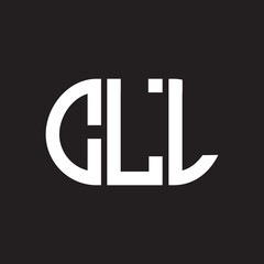 CLL letter logo design on black background. CLL creative initials letter logo concept. CLL letter design.